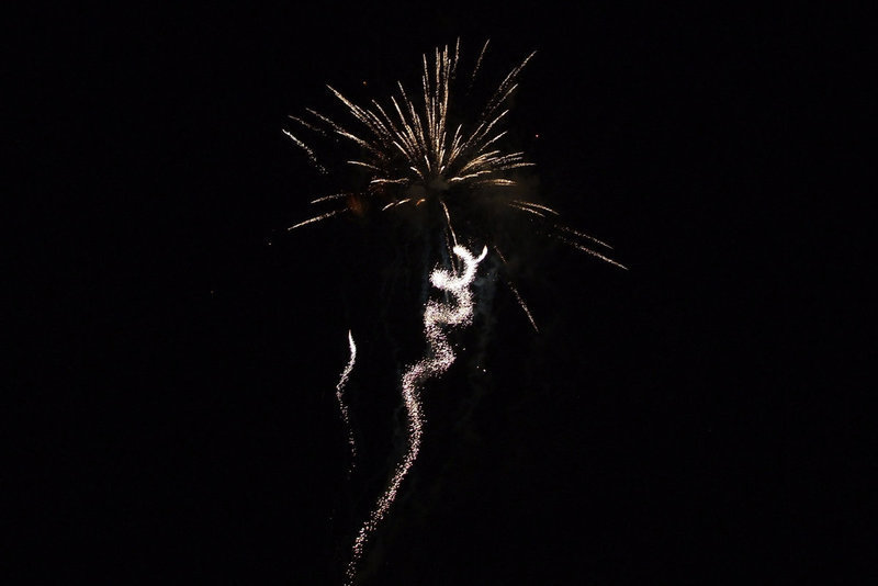 Image: Fireworks were exploding after the games.