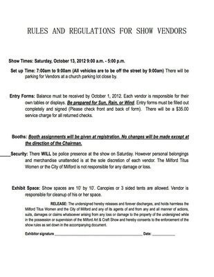 Image: Rules and Regulations