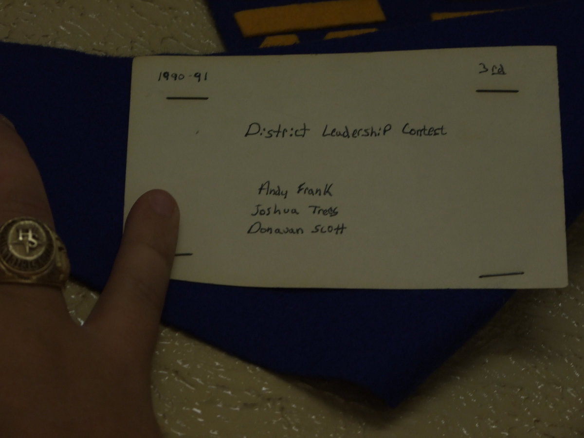 Image: Some of the names on the winning pennants are our friends and family around the town.