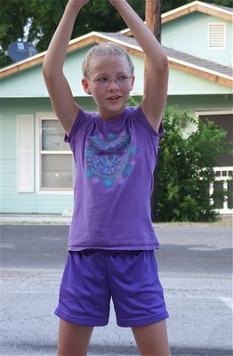 Image: Taylor has all the right moves performing a cheer!