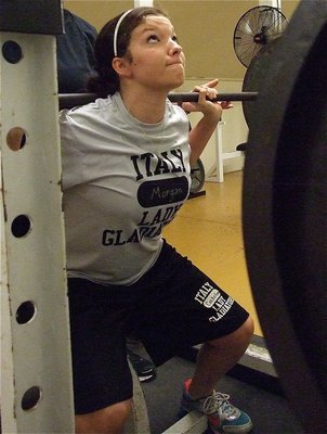 Image: Senior Morgan Cockerham leads by example.