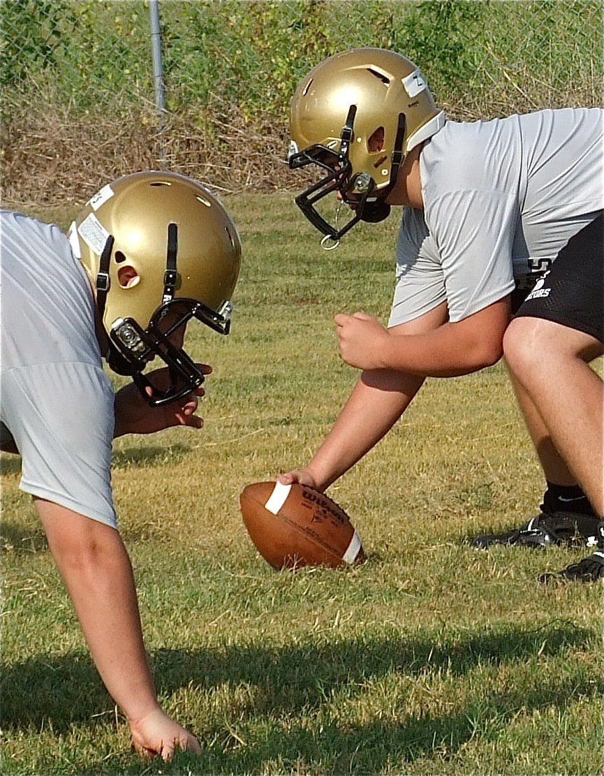 Image: Zain Byers, a junior, will handle the snapping duties for the varsity again this season.
