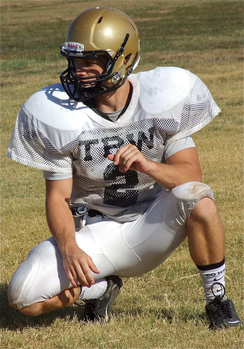 Image: Chase Hamilton(2) hopes the ball will be snapped very soon.