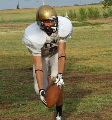 Image: Cole Hopkins(9) makes another sideline snag.