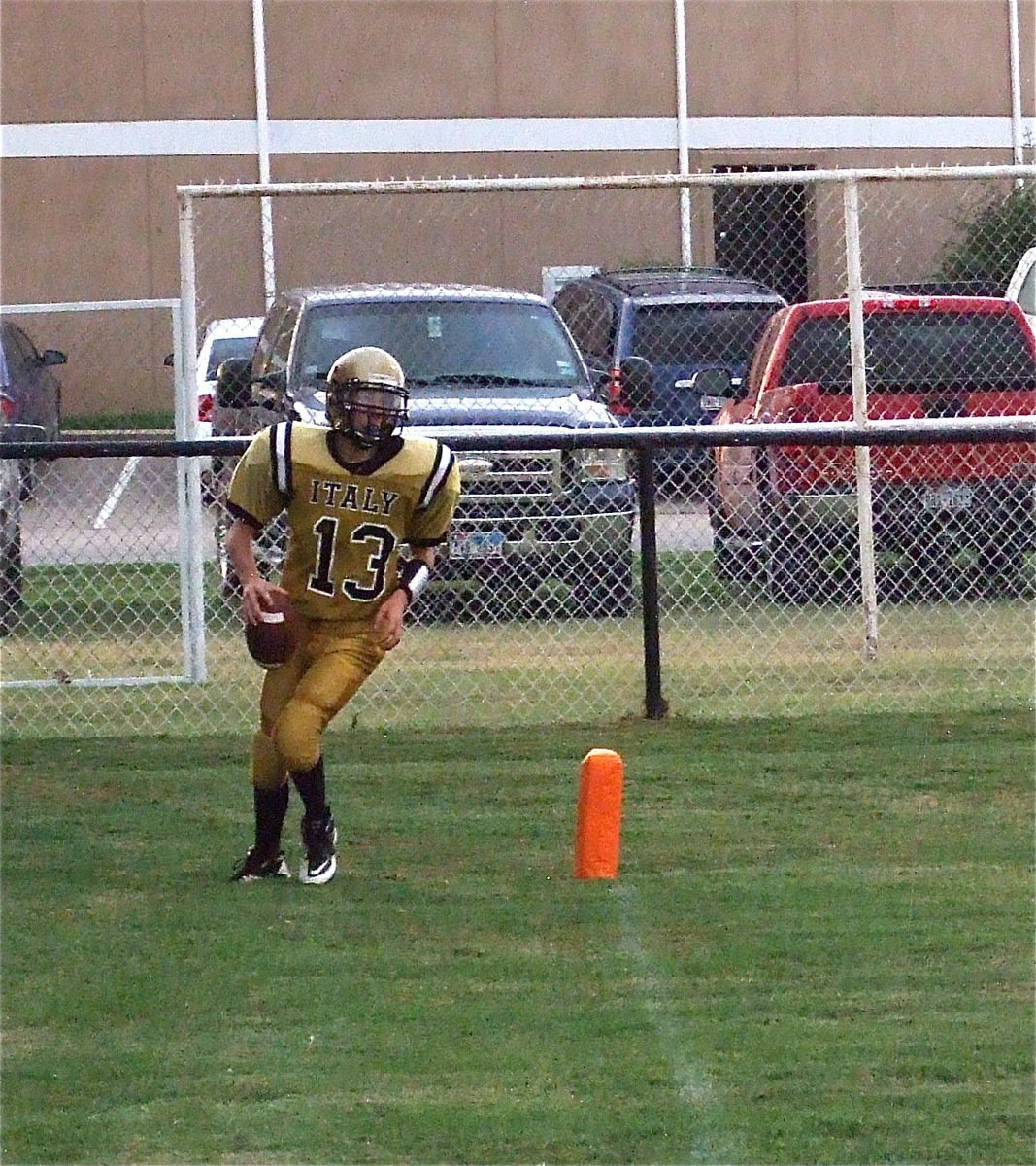 Image: Ryan Connor rushes in for the 2-point conversion.