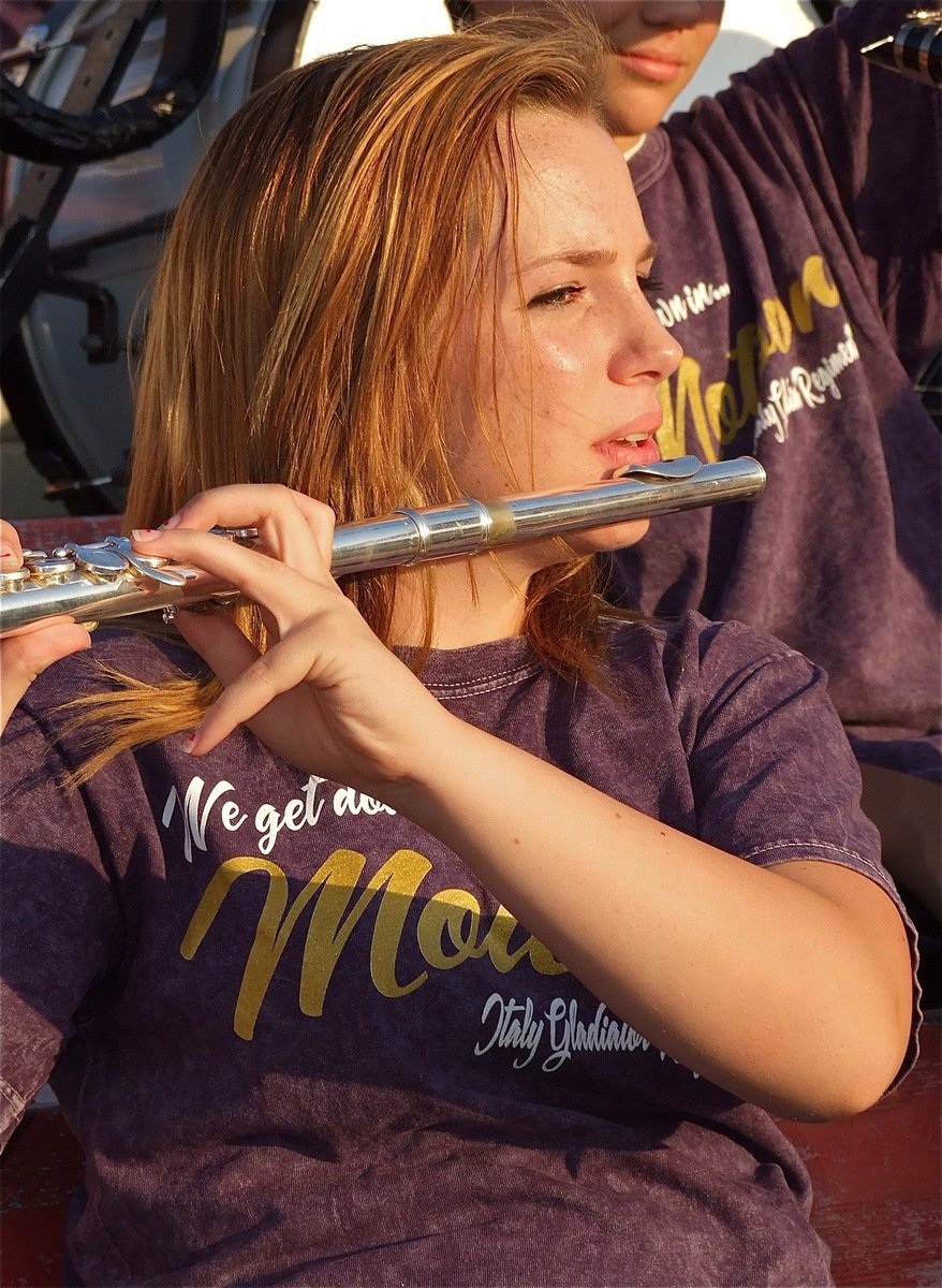 Image: Sarah Levi gets ready to help with Italy’s musical score.