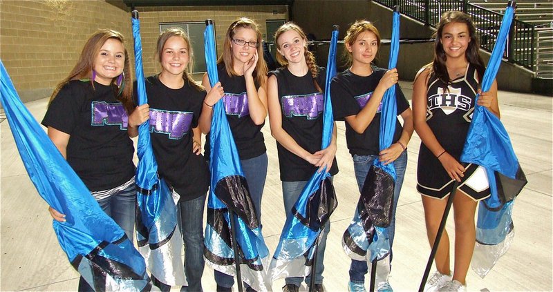 Image: The Italy Gladiator Color Guard is ready to perform at halftime.