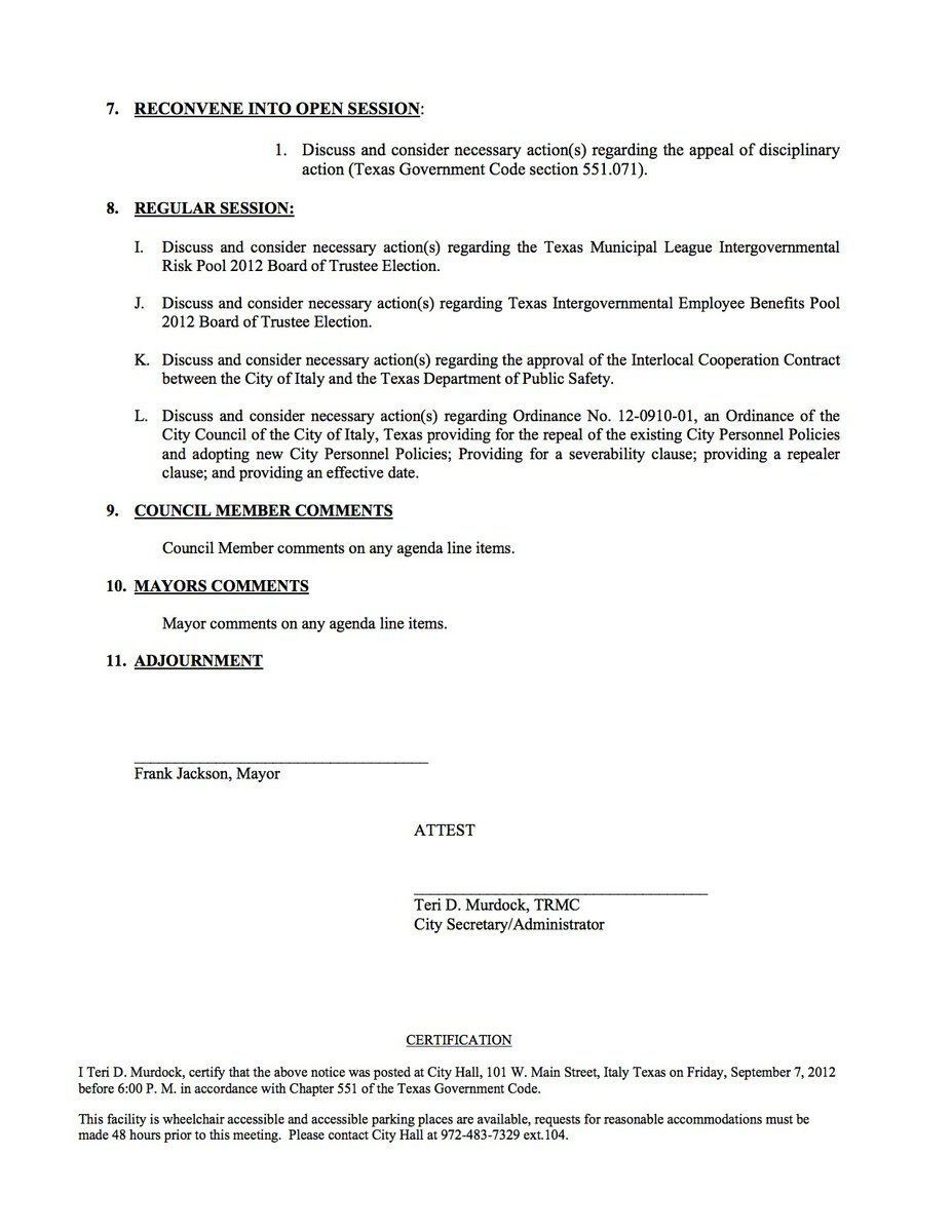 Image: Agenda – page 2