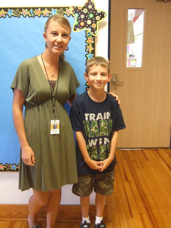 Image: Mrs. Munger (Nathan’s teacher) and Nathan Rankin.