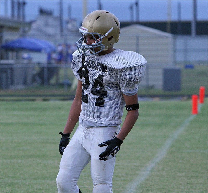Image: 8th grade Gladiator Joe Celis(24) in Sunnyvale.