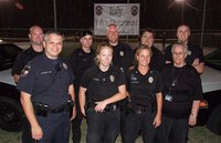 Image: The Italy Police Department was in full force while hosting National Night Out.
Back row (L-R) Officer Shawn Martin, Officer Daniel Pitts, Chief Diron Hill, Officer Eric Tolliver and Officer Mike Richardson. Front Row (L-R) Reserve Officer Pedro Gonzalez, Officer Shelbee Landon, Sergeant Tierra Moony and department’s administrator Sue Lauhoff.