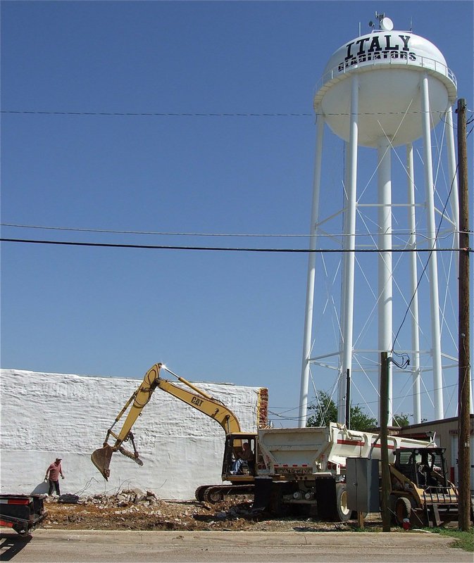 Image: The Italy water tower overlooks the stages of change.