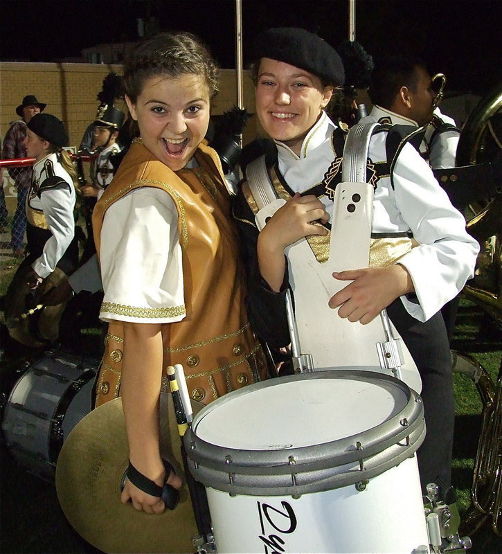 Image: Gladiator Mascot Reagan Adams teams with fellow GRB member Whitney Wolaver.