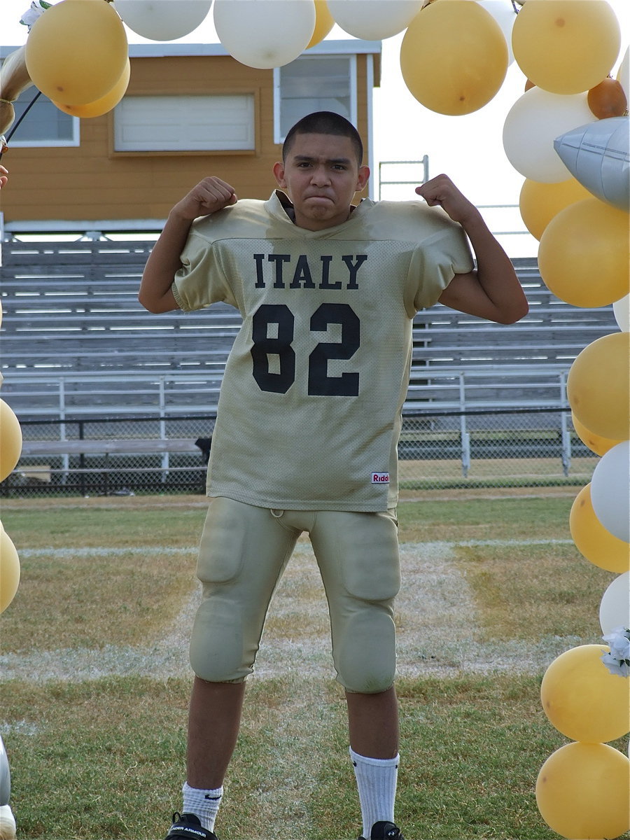 Image: A-Team Gladiator Jonathan Salas(82) relishes in his IYAA Homecoming experience.