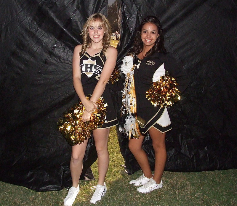 Image: Gladiator Cheerleaders Kelsy Nelson and Ashlyn Jacinto behind the scenes inside the air tunnel.