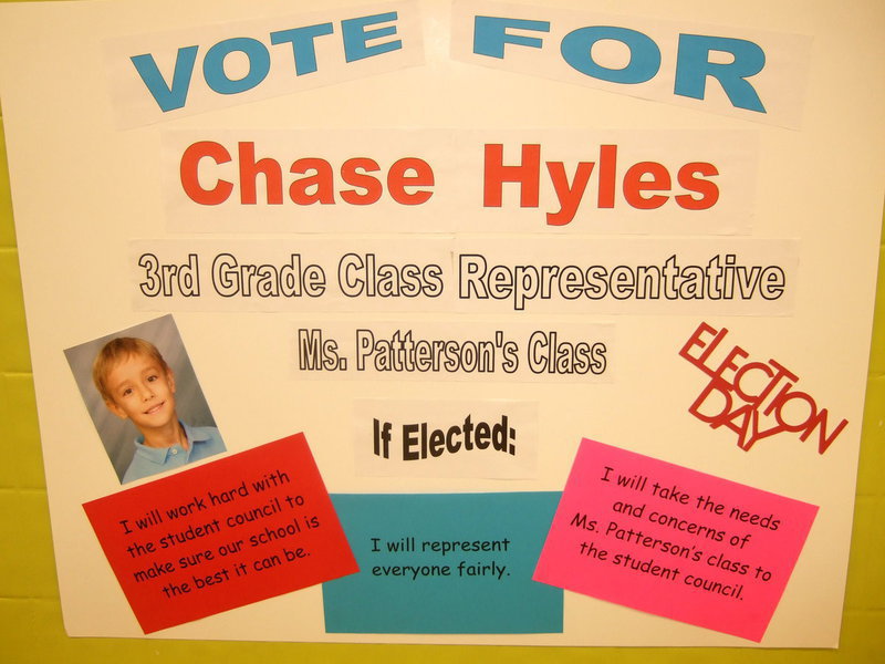 Image: Chase had a serious campaign sign!