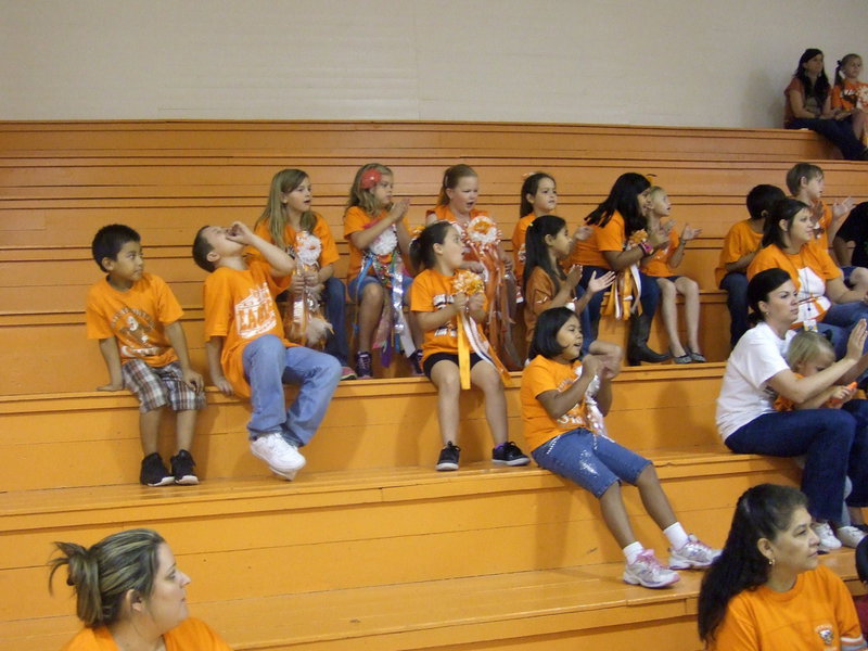 Image: Students cheering each other on for their awards.