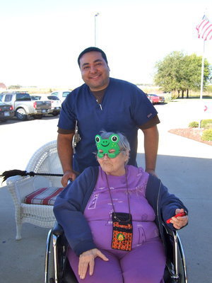 Image: Another resident decked out for Halloween.