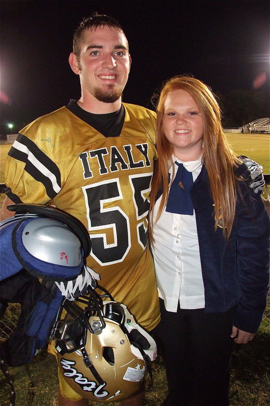 Image: Seniors Zackery Boykin(55) and Katie Byers help make IHS Senior Night 2012 a night to remember…