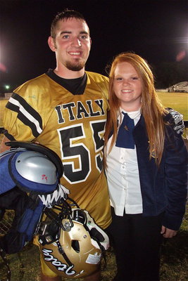 Image: Seniors Zackery Boykin(55) and Katie Byers help make IHS Senior Night 2012 a night to remember…