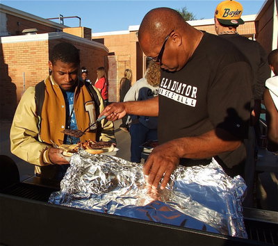 Image: Jalarnce Lewis has his game face on as Coach Mayberry risks injury to serve the talented and hungry senior.