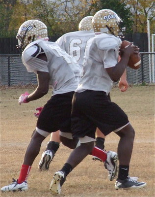 Image: Ryheem Walker(10), Marvin Cox(3) and Kevin Roldan(60) hope to leave Honey Grove in their rearview mirrors.