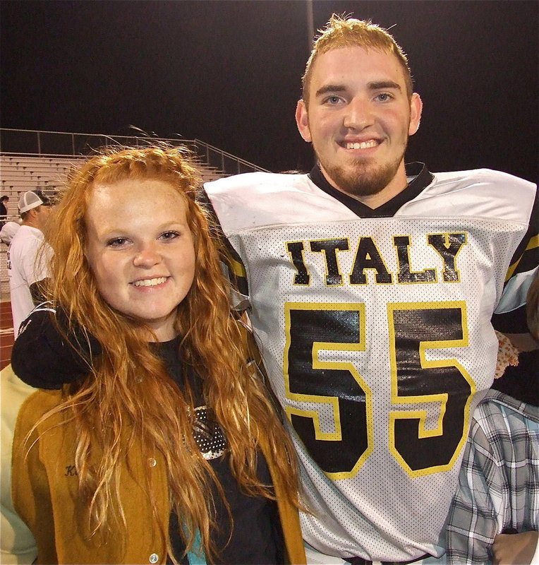 Image: Katie Byers is proud of her Gladiator, Zackery Boykin(55).