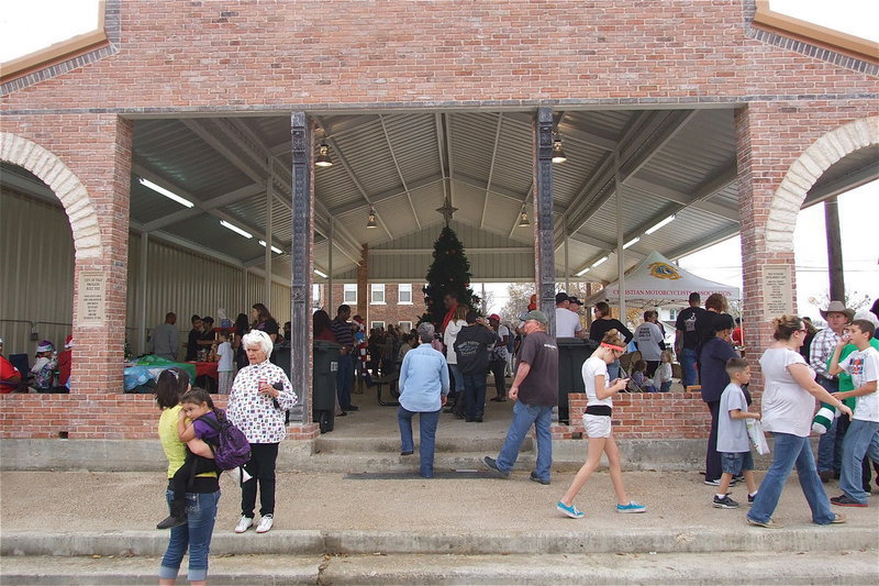 Image: The pavilion has a way of drawing folks in with its open-air design.