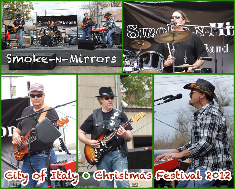 Image: Musical entertainment was provided during Italy’s Christmas Festival by the Smoke-N-Mirrors Band.