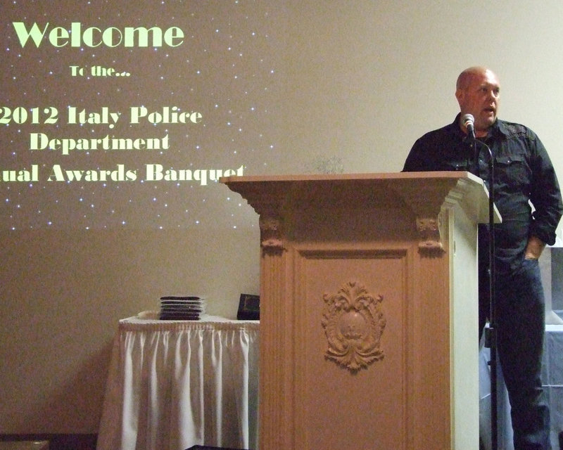 Image: Chief Hill welcomed everyone to the festivities.