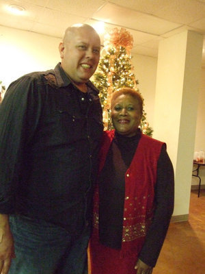 Image: Chief Hill and Citizen Police Academy graduate, Elmerine Bell.