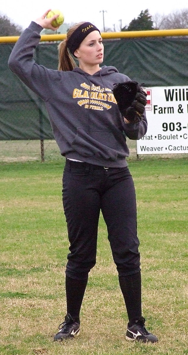 Image: Madison Washington gets ready to tangle with the Lady Jaguars from Hubbard.
