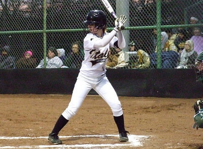 Image: Bailey Eubank(11) gets a grip while in the batter’s box.