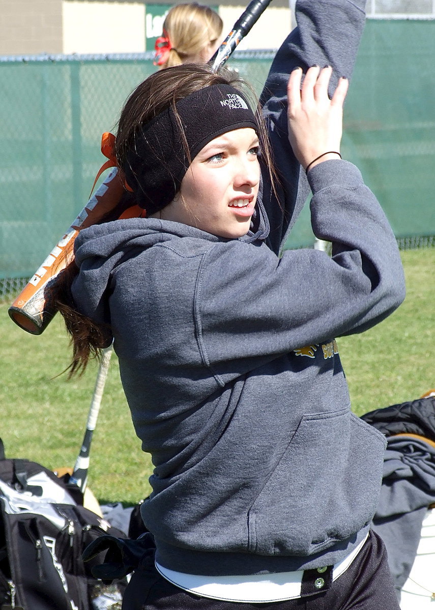 Image: Senior Morgan Cockerham has the look of a determined Lady Gladiator.