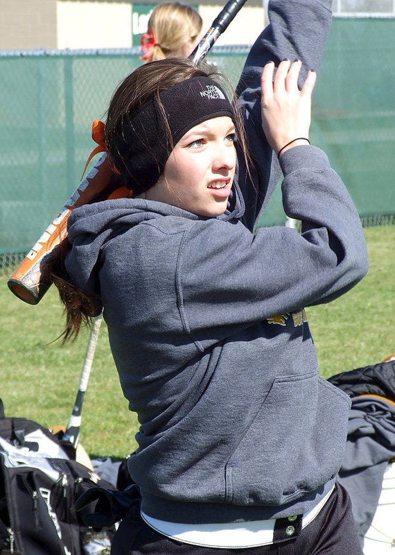 Image: Senior Morgan Cockerham has the look of a determined Lady Gladiator.