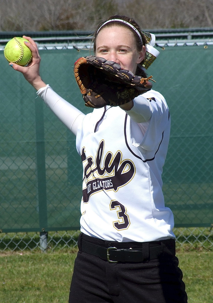 Image: Senior Lady Gladiator Brooke Miller(3) is ready to take on the Terrell Lady Tigers.