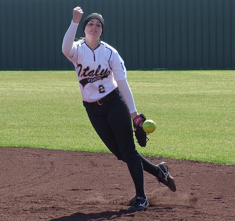 Image: Madison Washington(2) practices pitches just in case. Washington recorded 2-strike-outs against Hillsboro during Friday’s games.