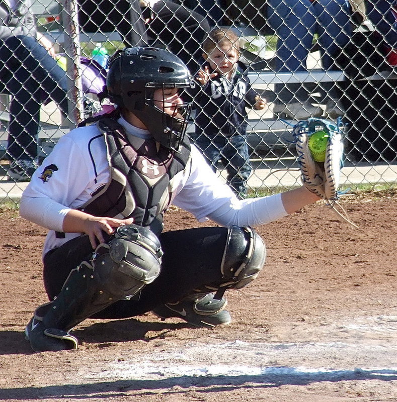 Image: Even young fans are captivated by the skills of Alyssa Richards as she entertains and inspires from behind the plate.