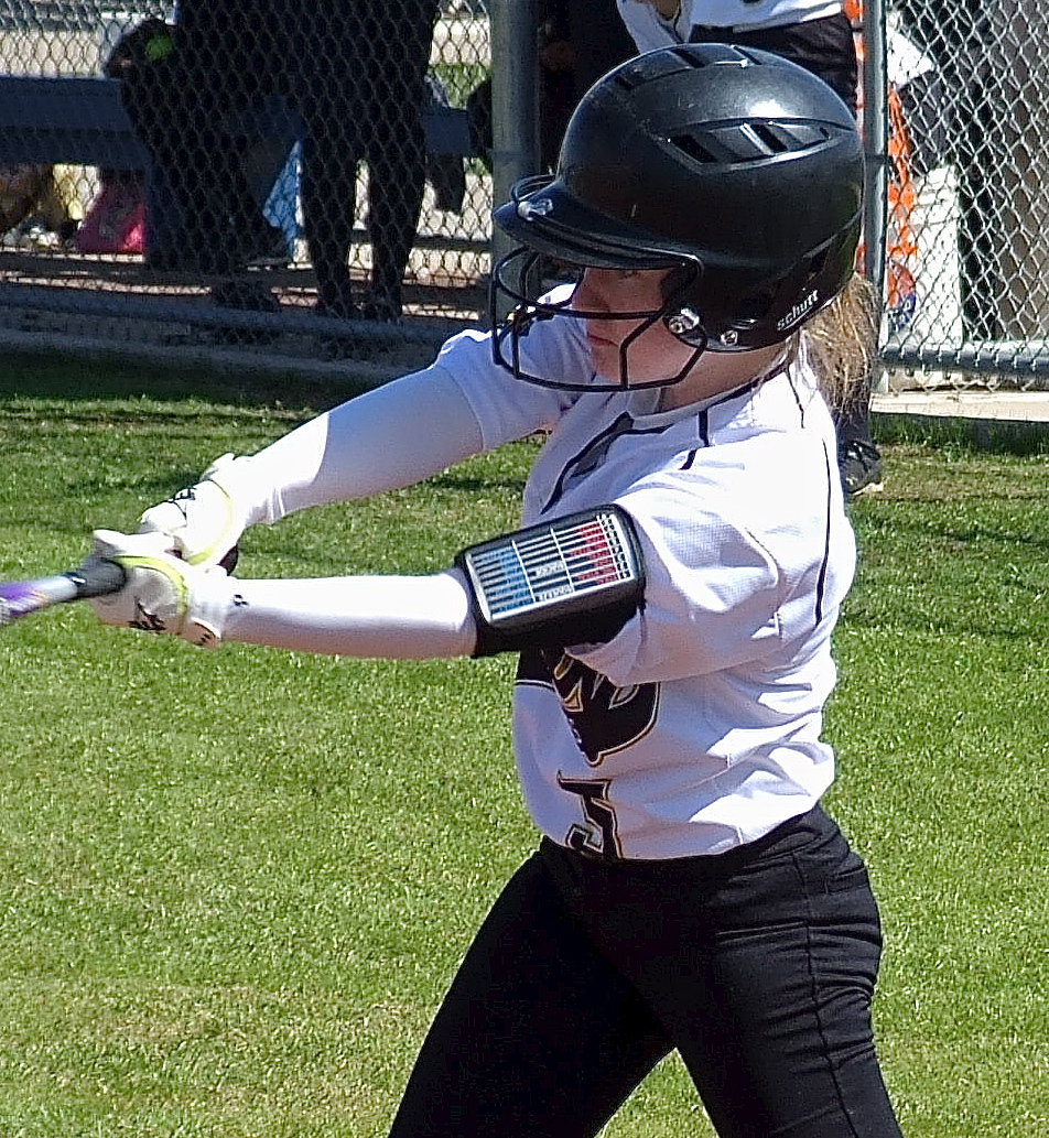 Image: Pint-size Tara Wallis has recorded two inside-the-park homeruns this season.