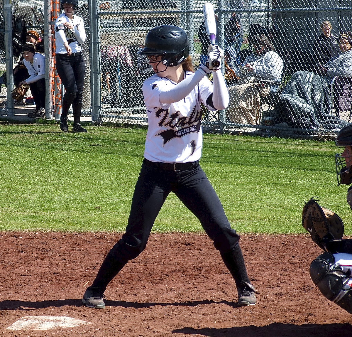 Image: Bailey Eubank is settled in and awaiting the pitch.