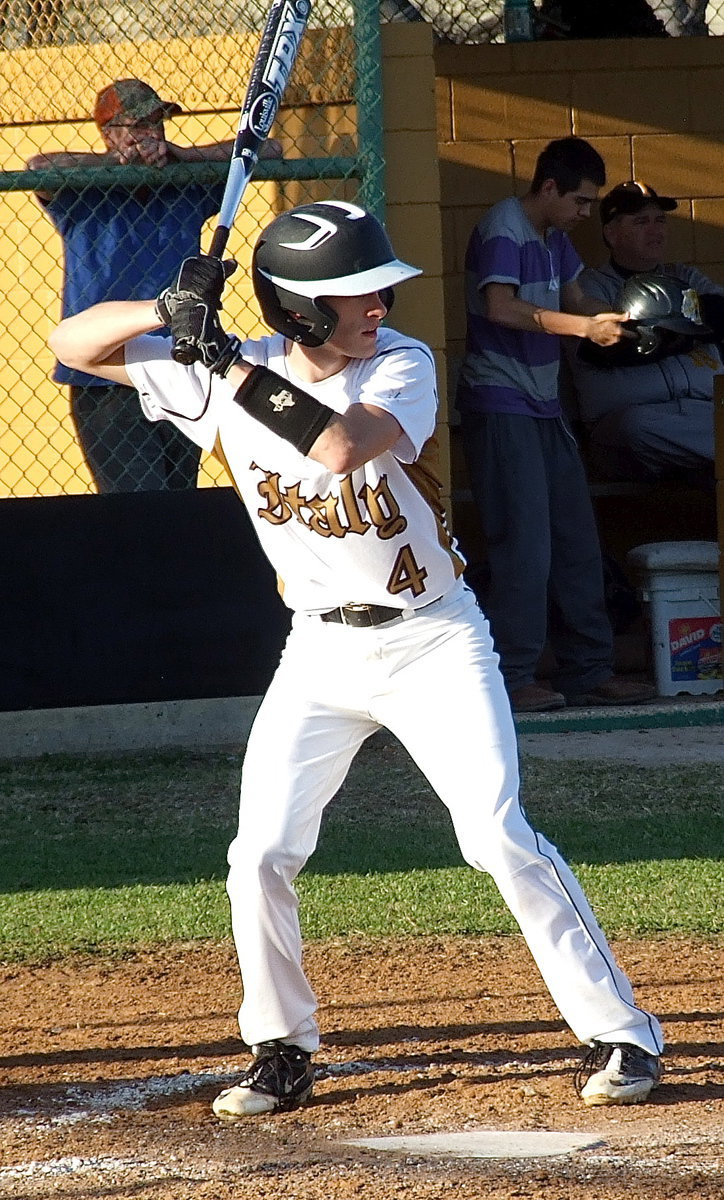 Image: Justin Wood(4) is up to bat for Italy.