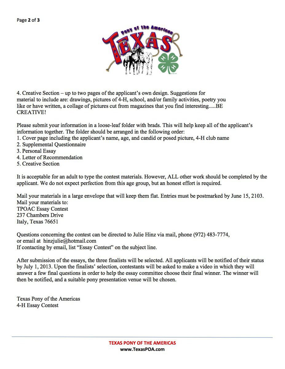 Image: Essay Contest Rules – page 2