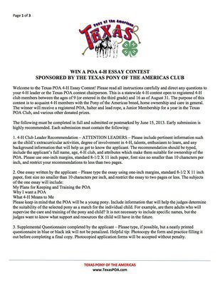 Image: Essay Contest Rules – page 1