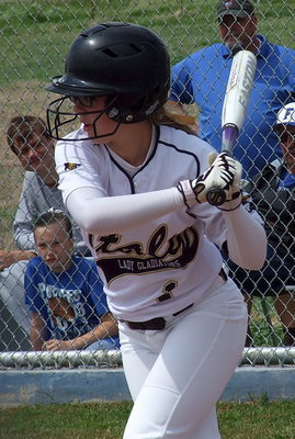 Image: Italy’s Bailey Eubank(1) looks for her pitch.