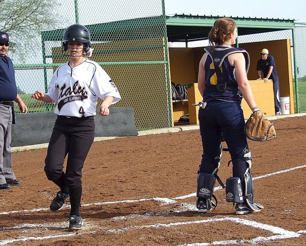 Image: Britney Chambers(4) makes it home.