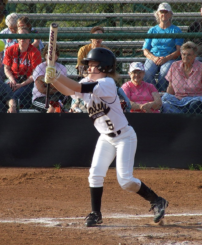 Image: Already one of the greatest Donkey Basketball players ever, Tara Wallis(5) is an “Arse Kicker” on the softball diamond as well.
