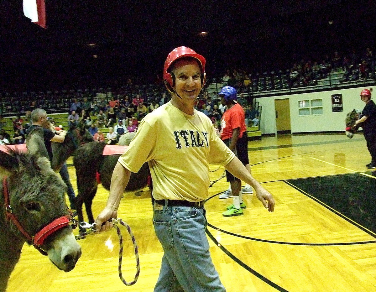 Image: Stevan Varner is all smiles after scoring the first bucket of the games!