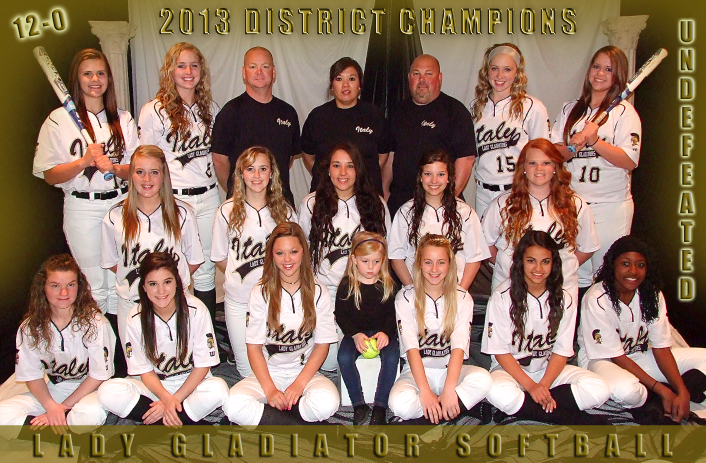 Image: The 2013 District Champion Lady Gladiators: (Back row) Lillie Perry, Madison Washington, Coach Michael Chambers, Coach Tina Richards, Head Coach Wayne Rowe, Jaclynn Lewis and Paige Westbrook. (Middle row) Hannah Washington, Kelsey Nelson, Alyssa Richards, Morgan Cockerham and Katie Byers. (Front row) Tara Wallis, Cassidy Childers, Bailey Eubank, Hannah Rowe, Britney Chambers, Ashlyn Jacinto and K’Breona Davis.