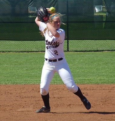 Image: Italy’s Madison Washington(2) is active at the shortstop position.