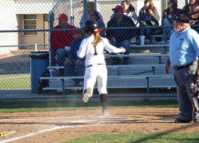 Image: Bailey Eubank(1) steps on home plate for one more Italy run.